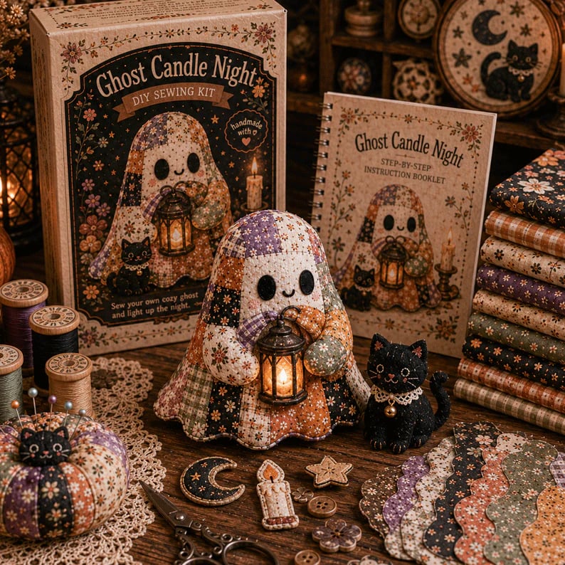 Little Ghost Cozy Halloween DIY Sewing Kit