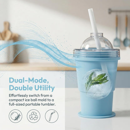 🔥NEW HOT SELLING 40% OFF 🔥 2-in-1 Collapsible Silicone Ice Ball Maker Cup