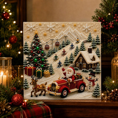 🎅 🎄 3D Pearl Christmas Diamond Painting Kit – Festive DIY Wall Art