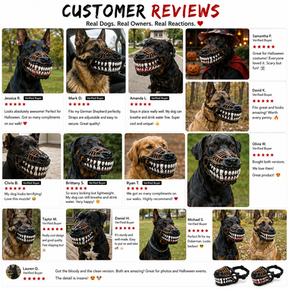 🐺 Halloween Monster Dog Costume Muzzle – Scary Latex Pet Party Accessory (📦Buy 2 Free Shipping)