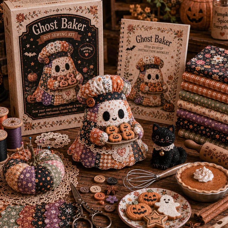 Little Ghost Cozy Halloween DIY Sewing Kit