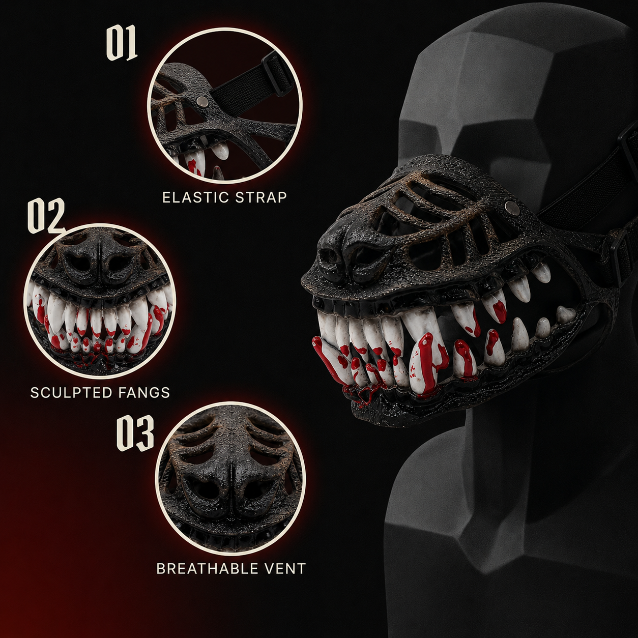 🐺 Halloween Monster Dog Costume Muzzle – Scary Latex Pet Party Accessory (📦Buy 2 Free Shipping)