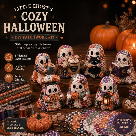 👻 Little Ghost Cozy Halloween DIY Sewing Kit