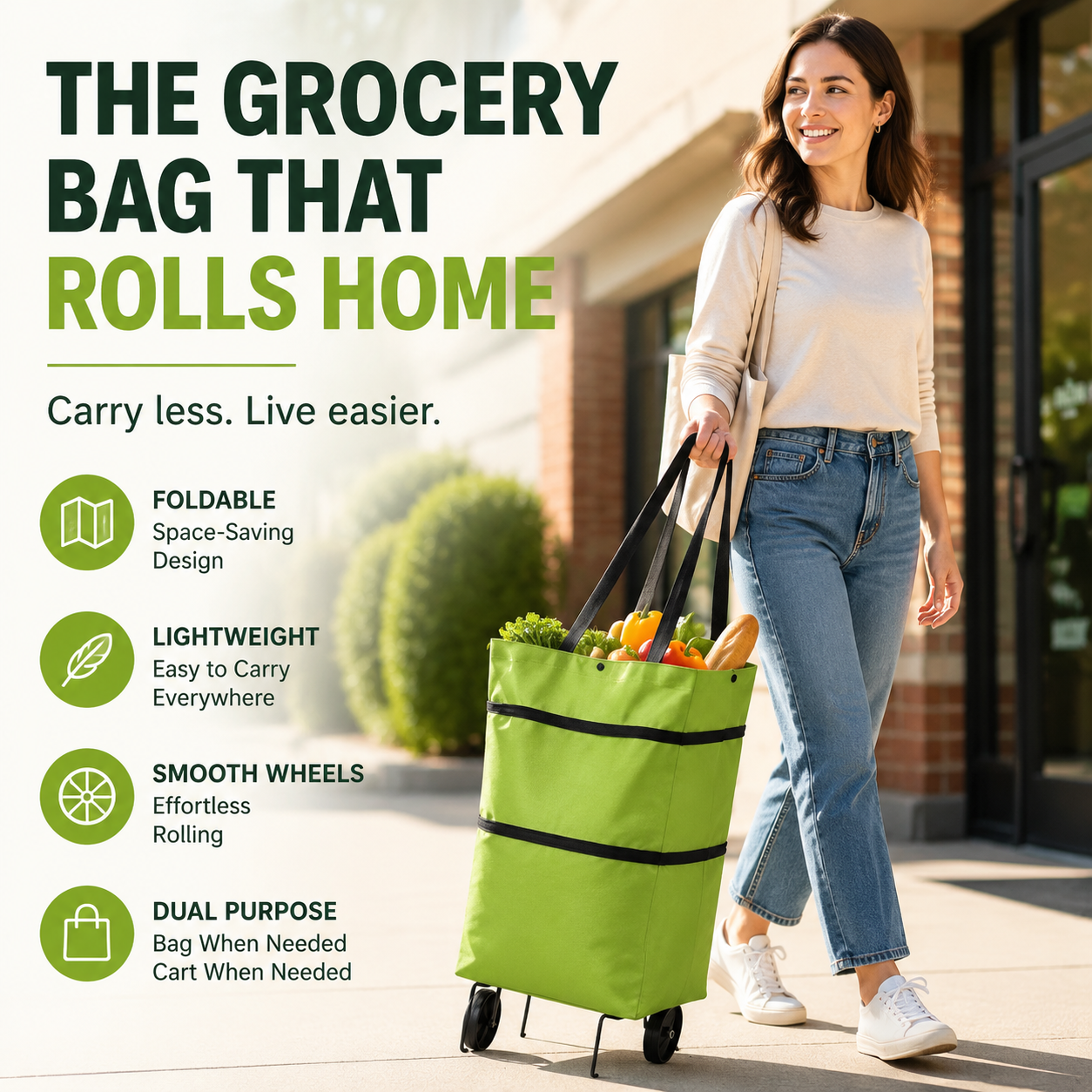 Foldable Grocery Cart Bag
