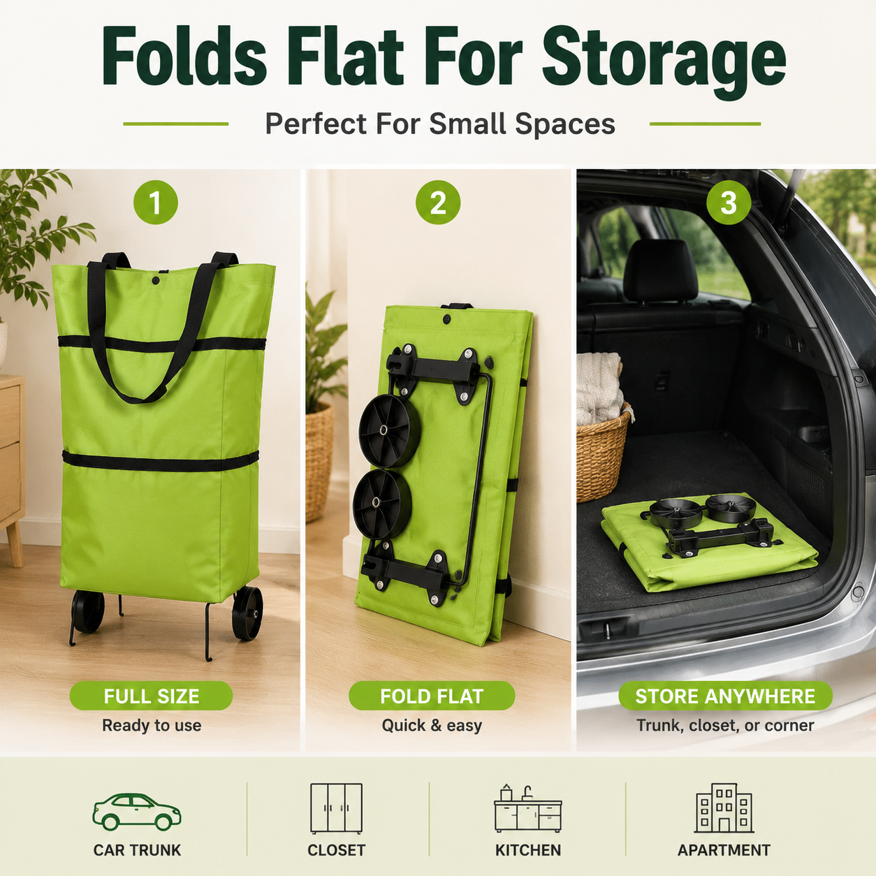 Foldable Grocery Cart Bag