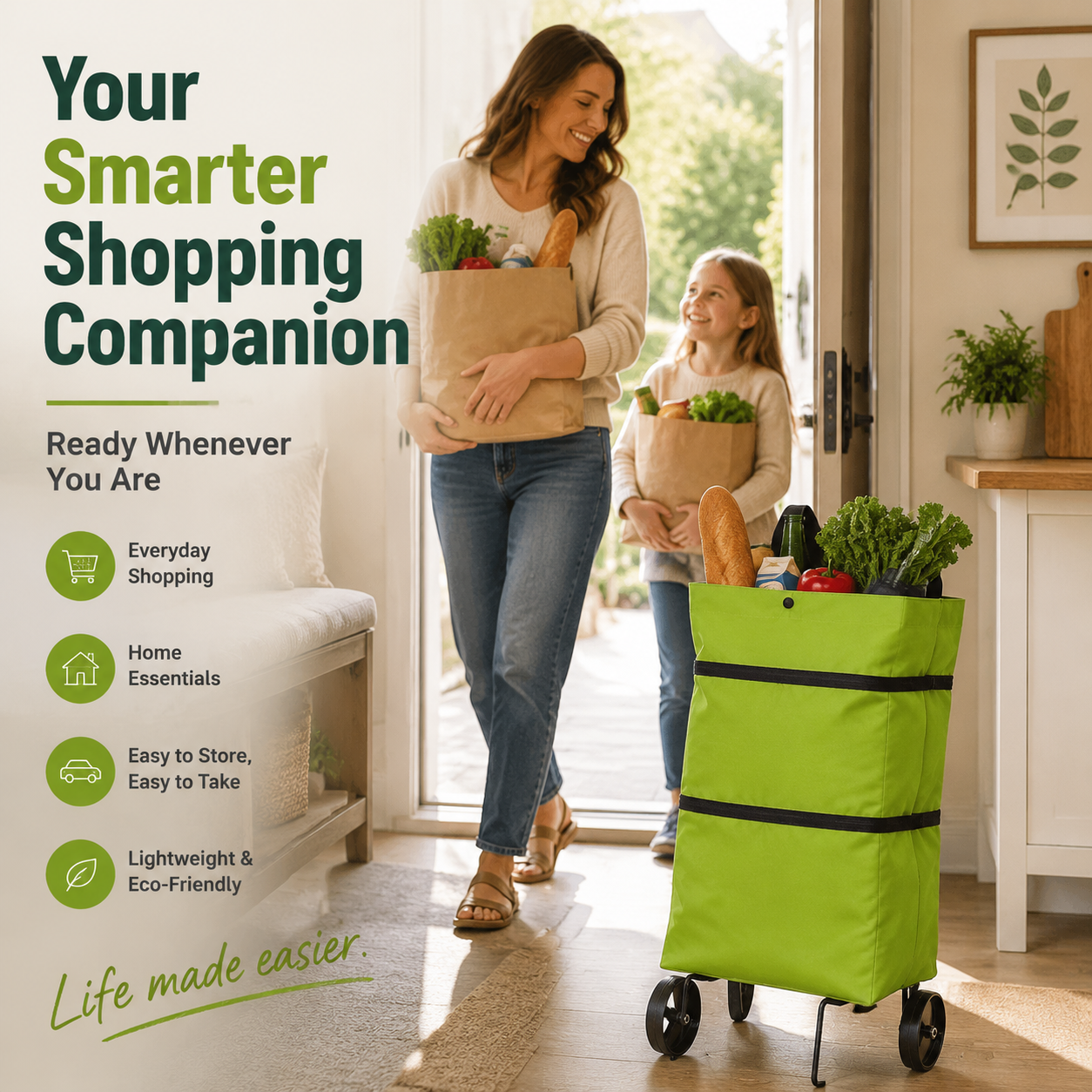 Foldable Grocery Cart Bag