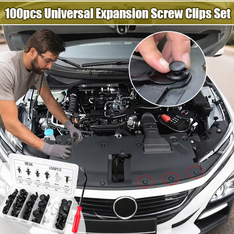 🔥 FLASH SALE: Up to 50% OFF | 100-Piece Universal Car Clip Set + FREE Tool