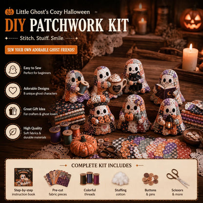 👻 Little Ghost Cozy Halloween DIY Sewing Kit
