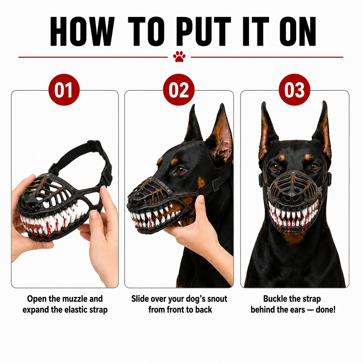 🐺 Halloween Monster Dog Costume Muzzle – Scary Latex Pet Party Accessory (📦Buy 2 Free Shipping)