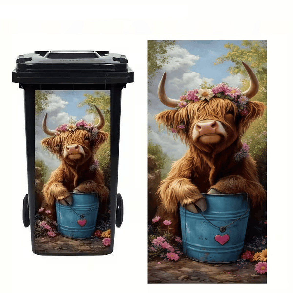 Creative Trash Can Sticker with Colourful Cartoon✨——Make Your Bin Stand Out On The Kerb