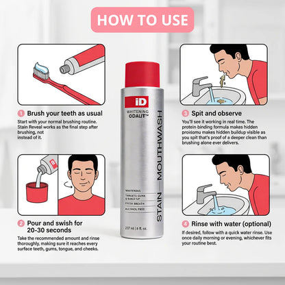 🦷Power Stain-Removing Mouthwash – Brighter Teeth in Every Rinse 💎