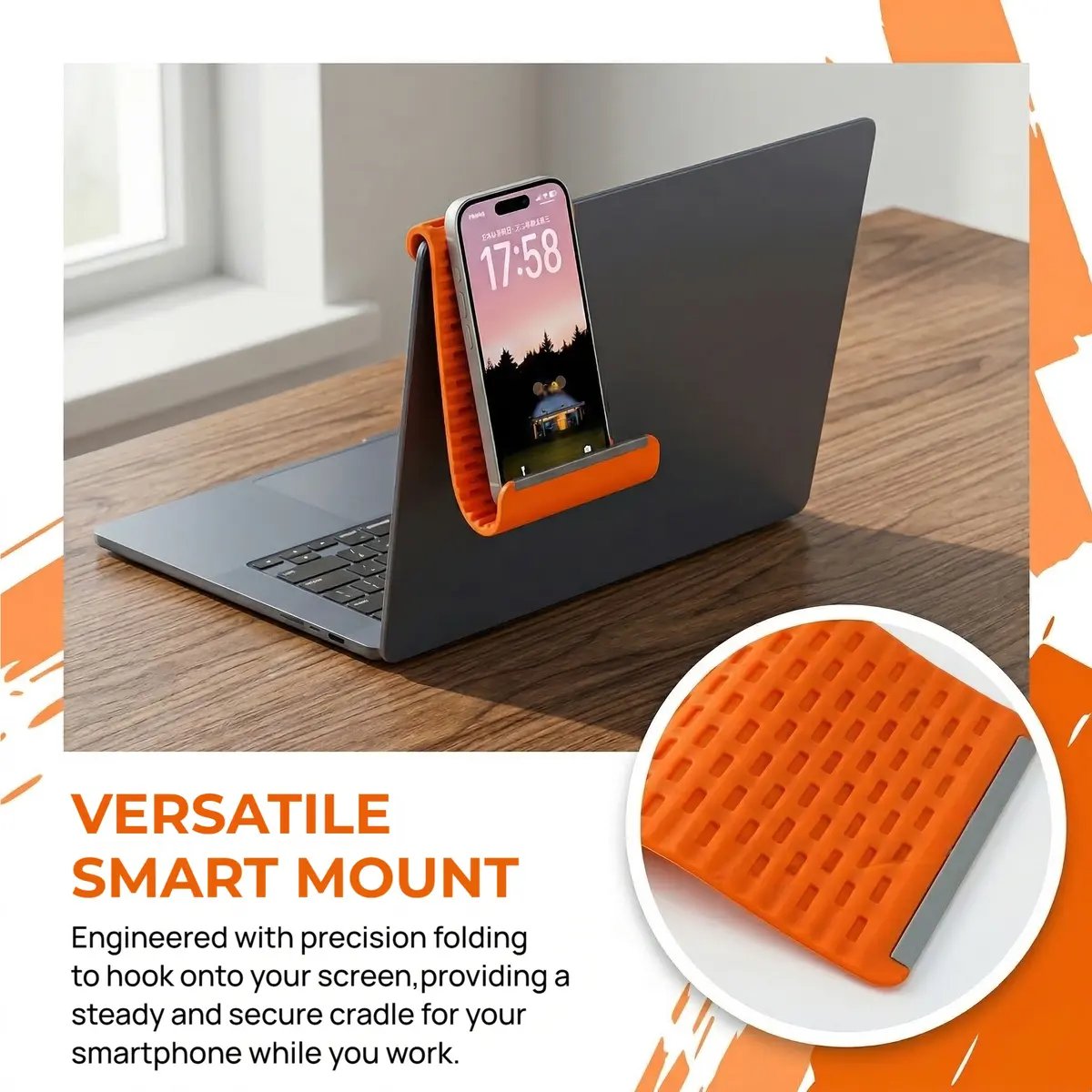 Foldable Silicone Aluminum Holder - Ergonomic Flex-Stand for All Devices