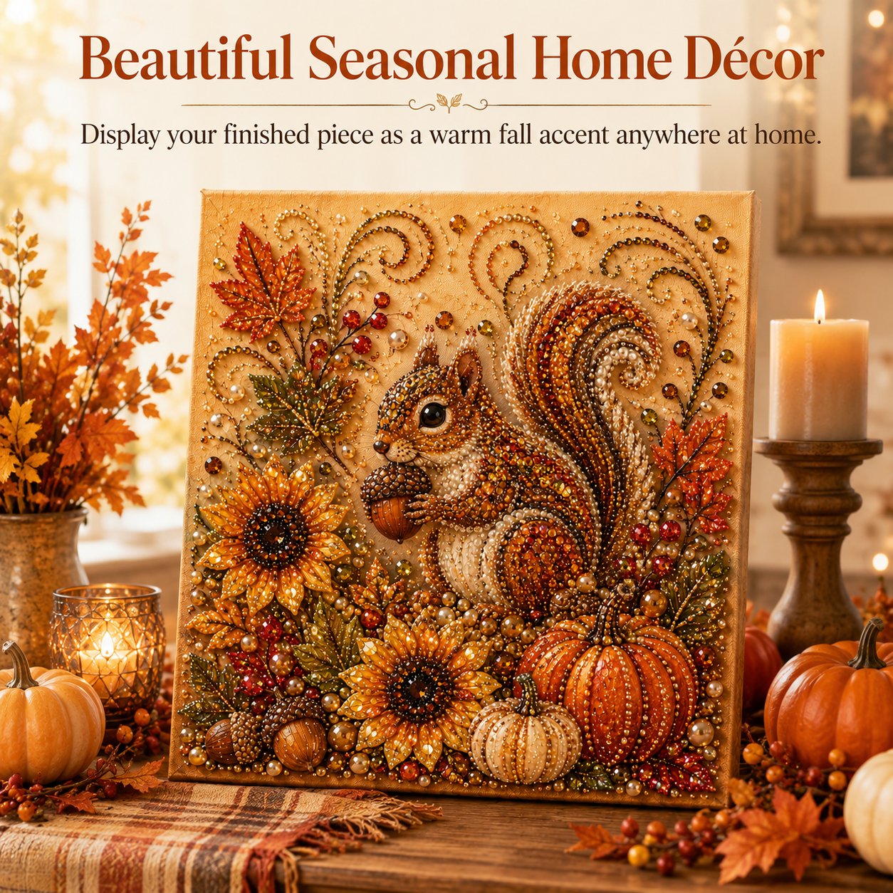 🍂✨Autumn Pearl Painting Kit - Relaxing DIY Craft to Create Sparkling Fall Artwork