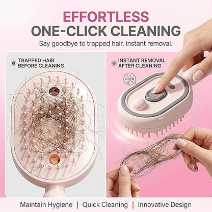 3-in-1 Mist Massage & Self-Cleaning Hair Brush✨