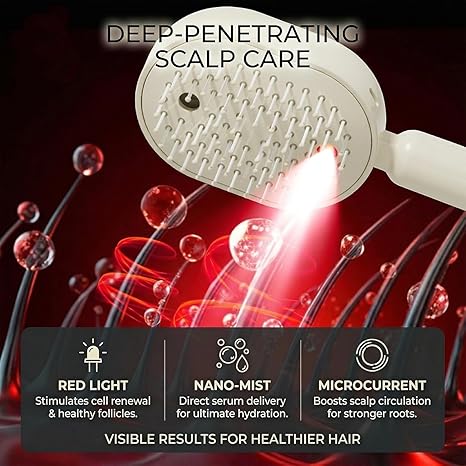 3-in-1 Mist Massage & Self-Cleaning Hair Brush✨