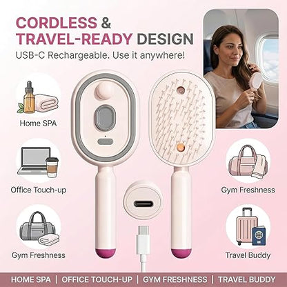 3-in-1 Mist Massage & Self-Cleaning Hair Brush✨