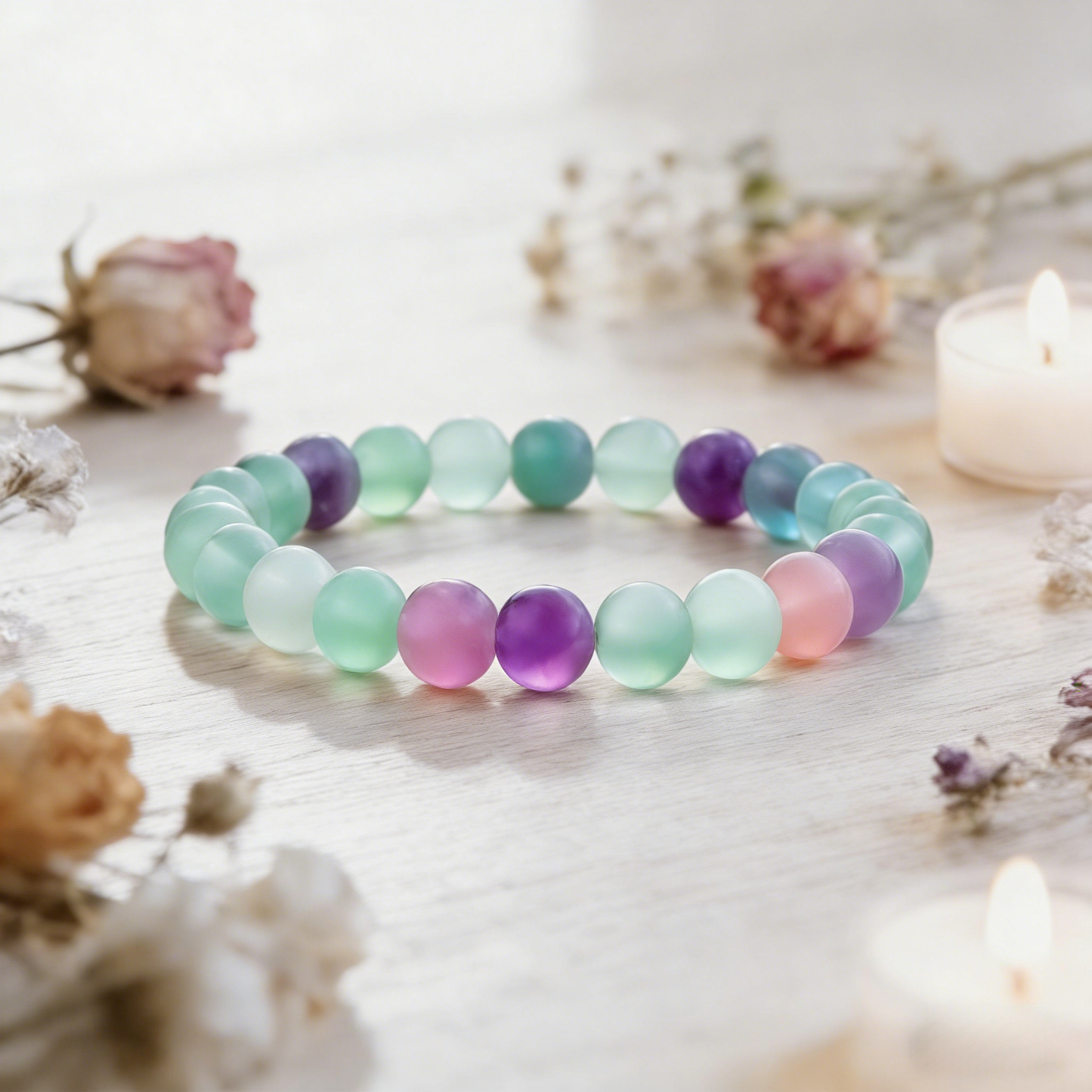 Flourite Bead Bracelet
