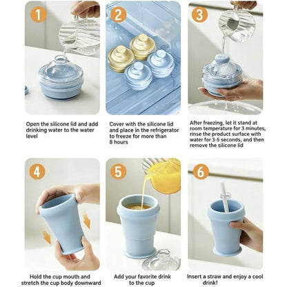 🔥NEW HOT SELLING 40% OFF 🔥 2-in-1 Collapsible Silicone Ice Ball Maker Cup