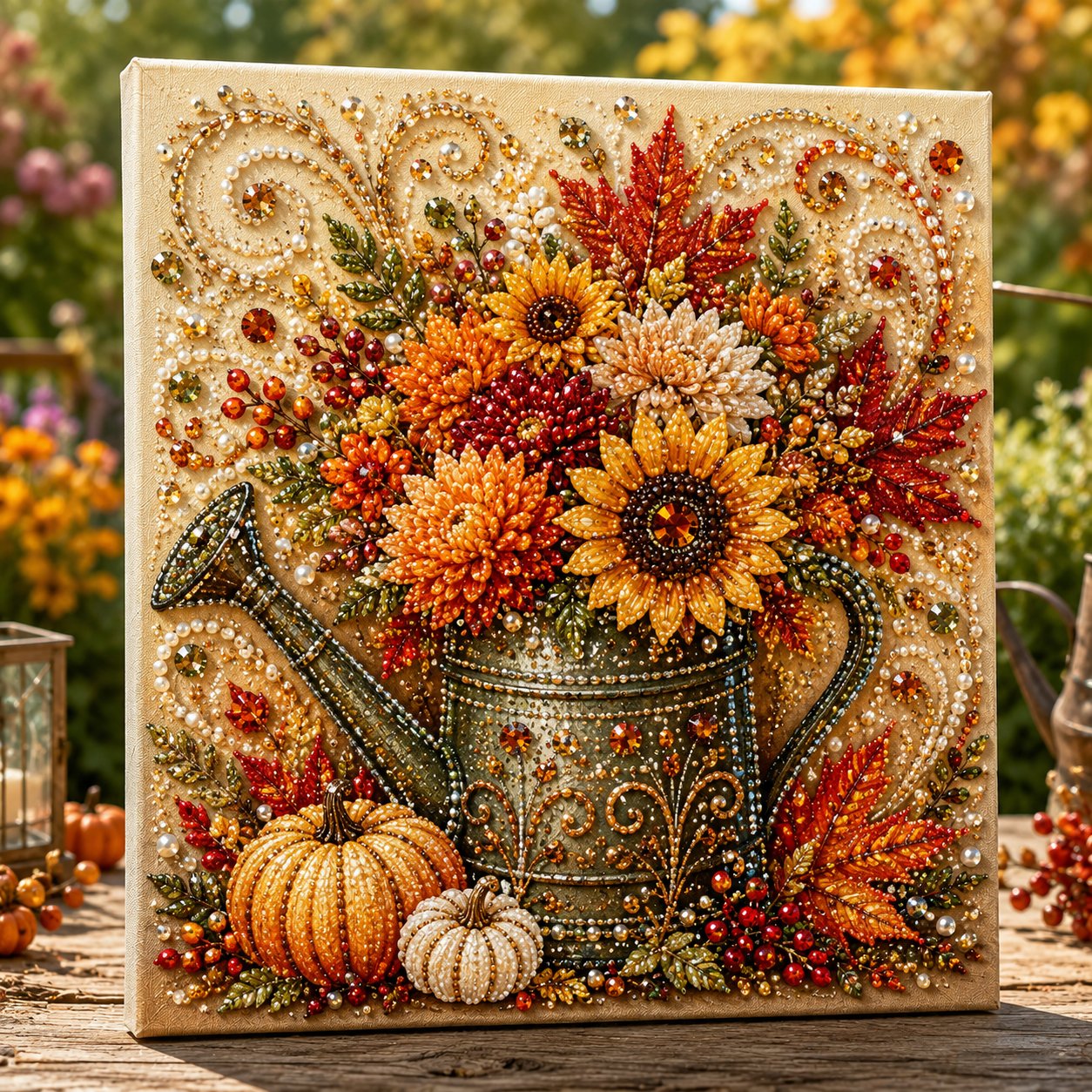 🍂✨Autumn Pearl Painting Kit - Relaxing DIY Craft to Create Sparkling Fall Artwork