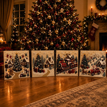 🎅 🎄 3D Pearl Christmas Diamond Painting Kit – Festive DIY Wall Art
