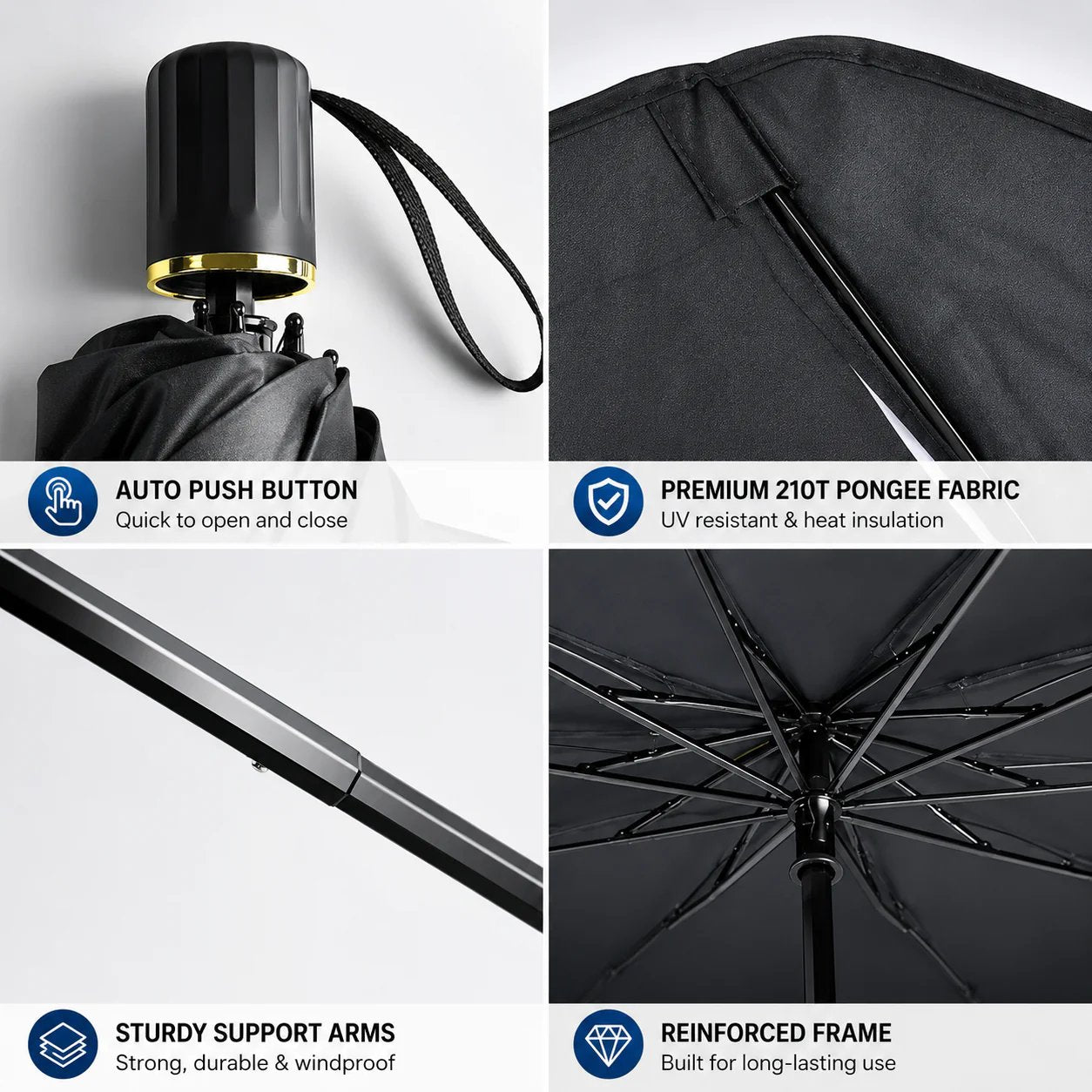 Car Windshield Sunshade Umbrella | Foldable UV Sun Shade for Cars