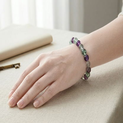Flourite Bead Bracelet