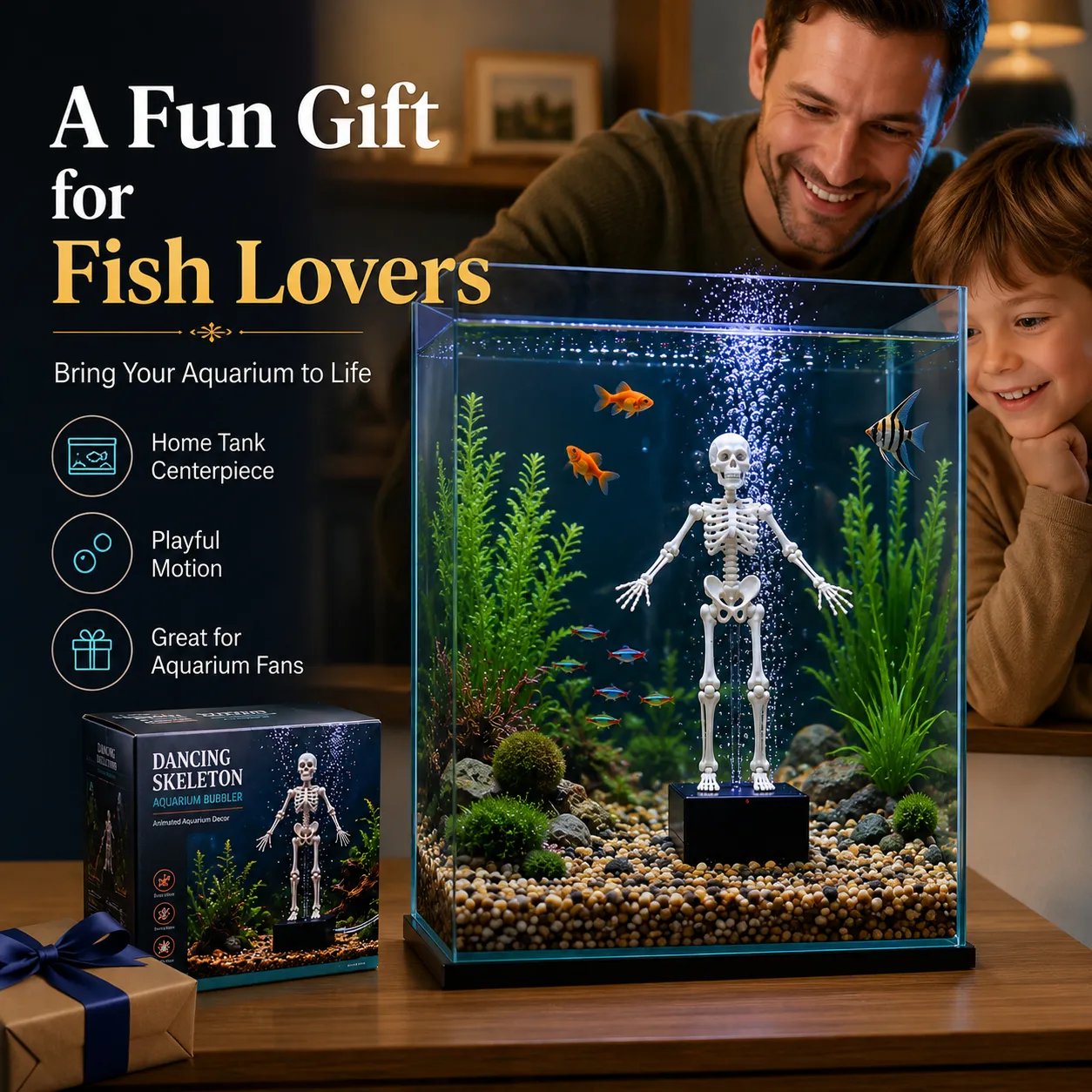 💀Dancing Skeleton Aquarium Bubbler