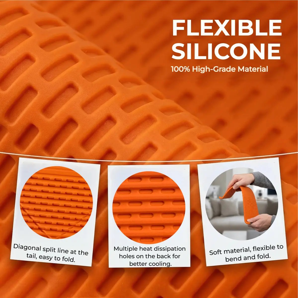 Foldable Silicone Aluminum Holder - Ergonomic Flex-Stand for All Devices