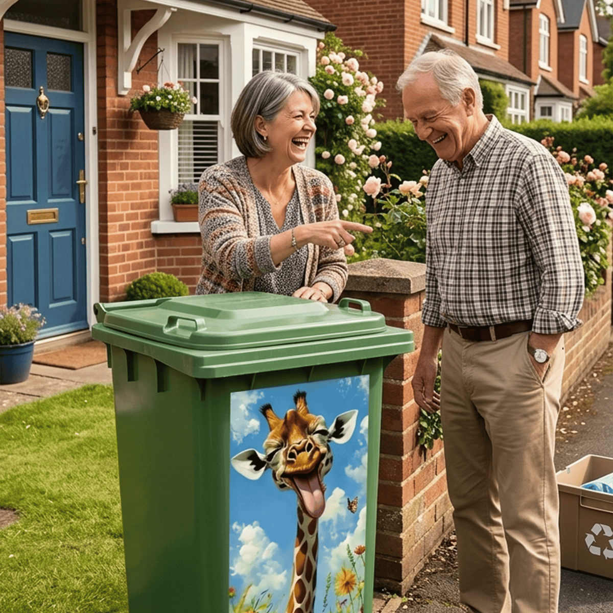 Creative Trash Can Sticker with Colourful Cartoon✨——Make Your Bin Stand Out On The Kerb