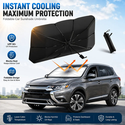 Car Windshield Sunshade Umbrella | Foldable UV Sun Shade for Cars