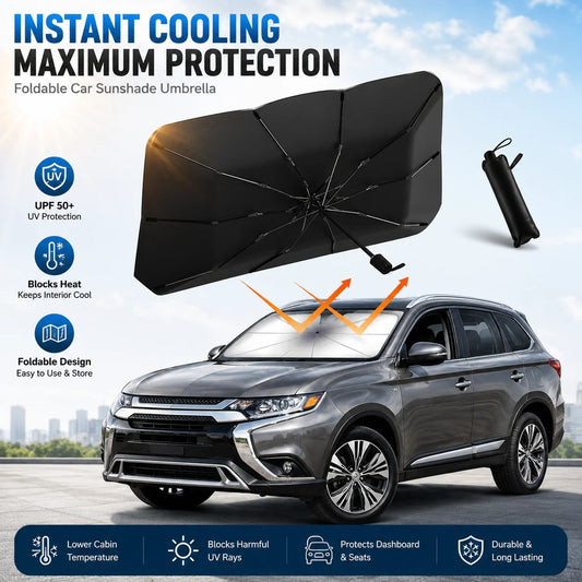 Car Windshield Sunshade Umbrella | Foldable UV Sun Shade for Cars