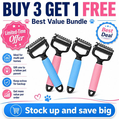 Stainless Steel Pet Dematting & Deshedding Comb