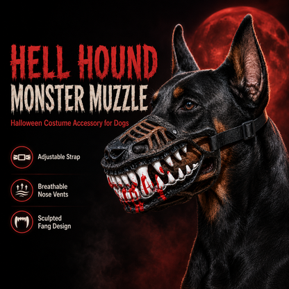 🐺 Halloween Monster Dog Costume Muzzle – Scary Latex Pet Party Accessory (📦Buy 2 Free Shipping)