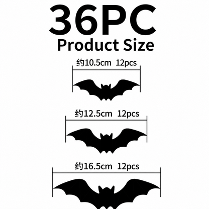 LED Bat Swarm Lights – Glowing Halloween Wall Decor
