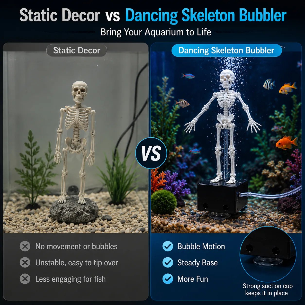 💀Dancing Skeleton Aquarium Bubbler