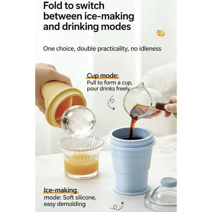 🔥NEW HOT SELLING 40% OFF 🔥 2-in-1 Collapsible Silicone Ice Ball Maker Cup