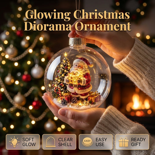 🎄Glowing Christmas Diorama Ornament – A Tiny Christmas World That Lights Up (📦Buy 2 Free Shipping)