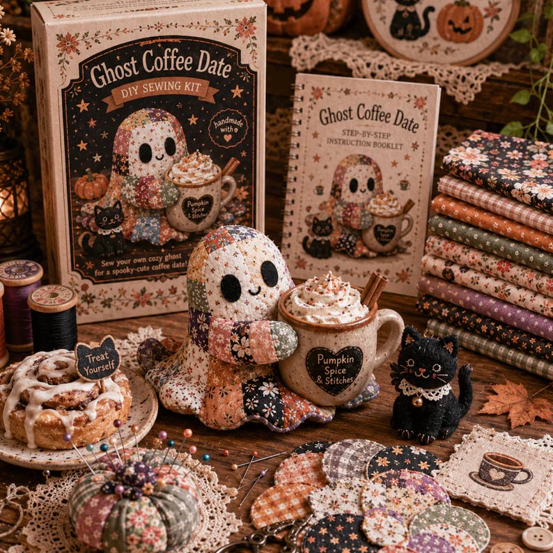 Little Ghost Cozy Halloween DIY Sewing Kit