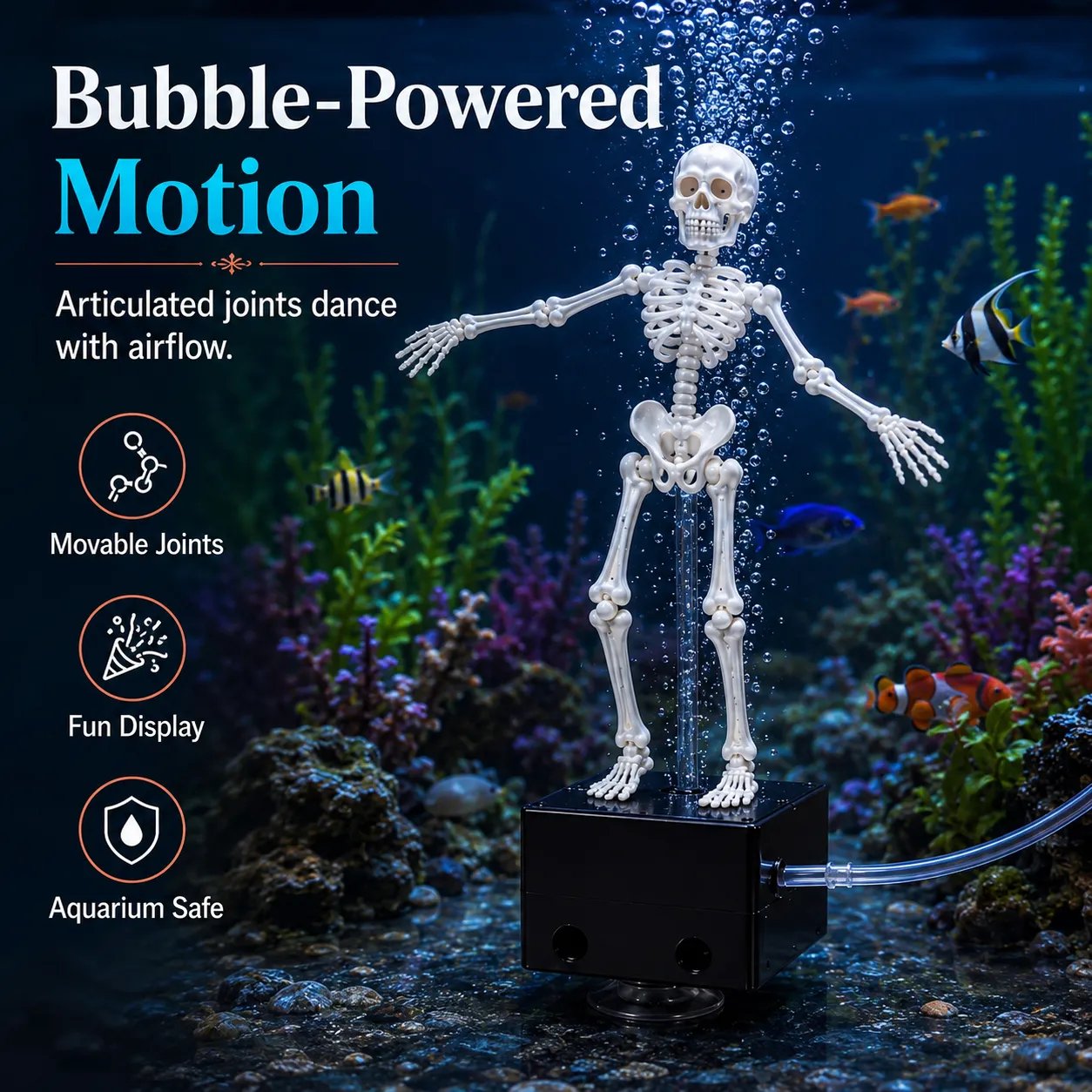 💀Dancing Skeleton Aquarium Bubbler