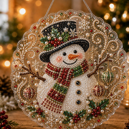 DIY Diamond Painting Christmas Hanging Ornament Kit - 3D Gem Santa, Snowman & Tree Decor