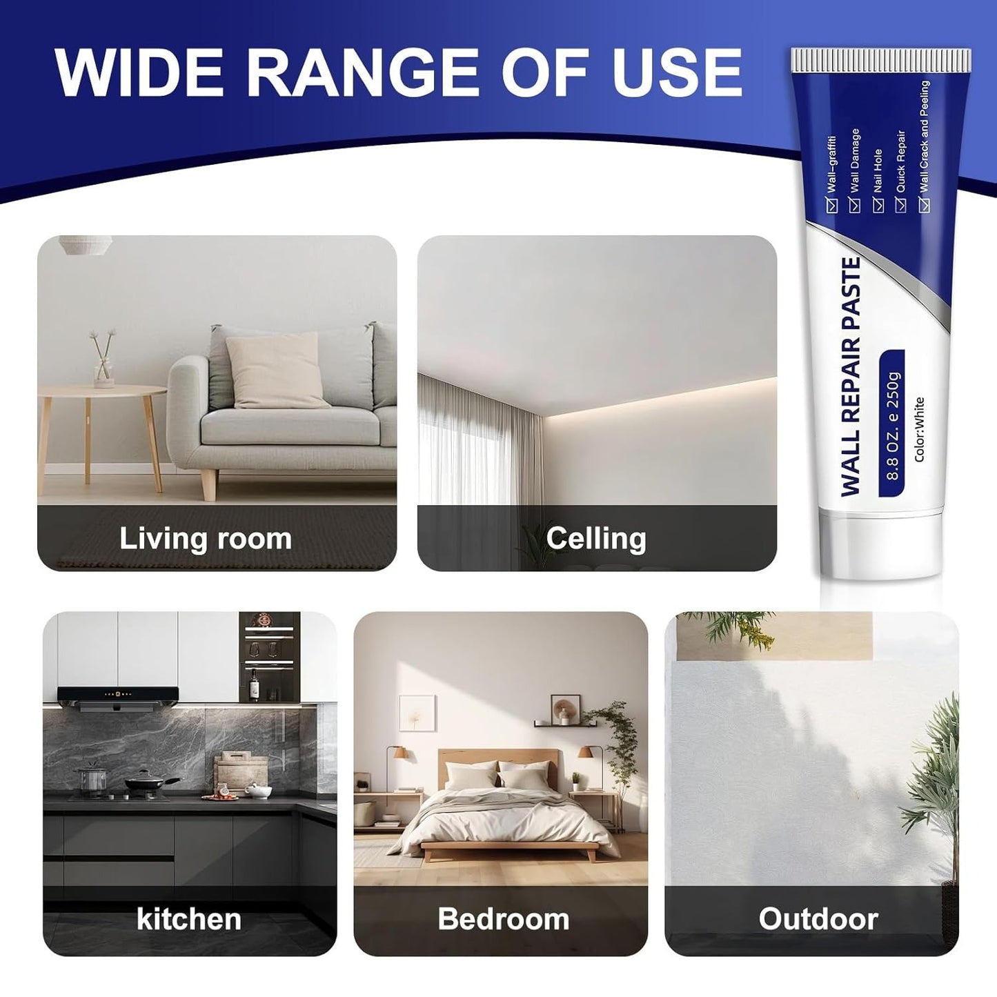 🔥Last Day Discount 49% Off🔥 Wall Repair Paste 250g