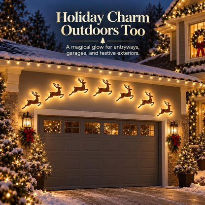 🎄 LED Reindeer Wall Decorations - ✨Festive Christmas Lighting  (📦Buy 2 Free Shipping)