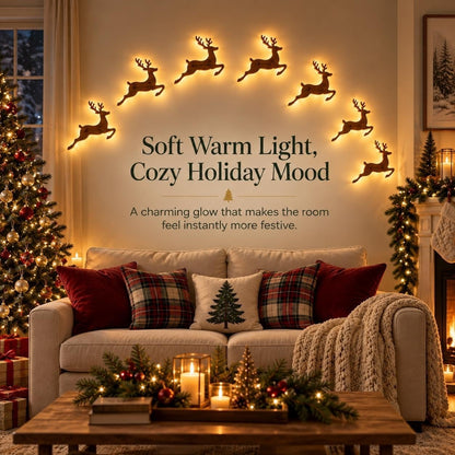 🎄 LED Reindeer Wall Decorations - ✨Festive Christmas Lighting  (📦Buy 2 Free Shipping)