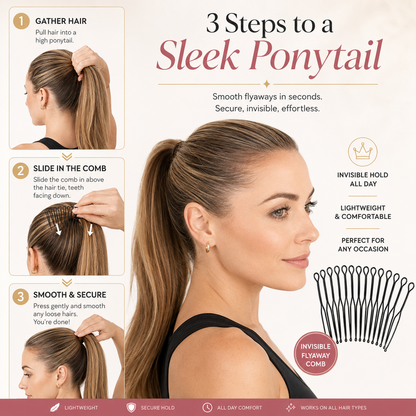 Flexible Flyaway Styling Comb Set – 5 Styles, 6 Pieces