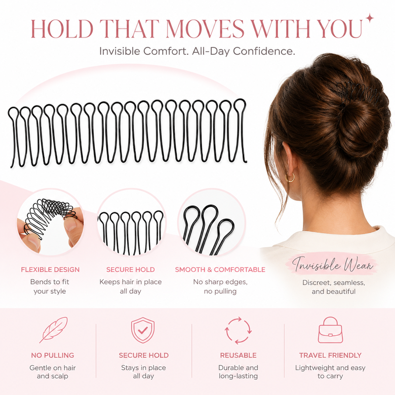 Flexible Flyaway Styling Comb Set – 5 Styles, 6 Pieces