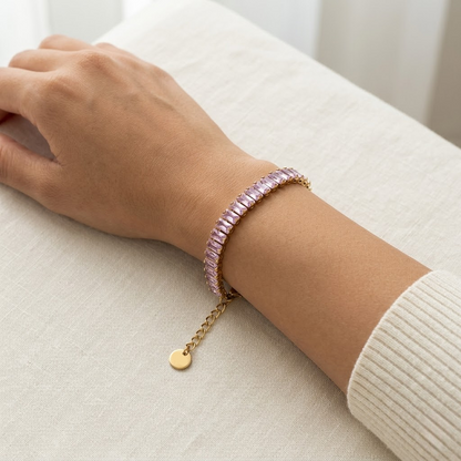Square Cut Crystal Bracelet